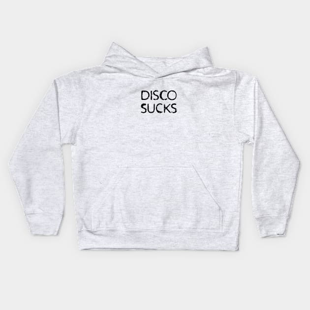 Disco Sucks Kids Hoodie by Randomart